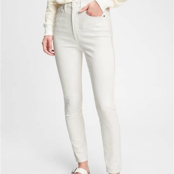 Gap Sky High Rise True Skinny Jeans with Secret Smoothing Pockets Washwell 12 P - Picture 1 of 3